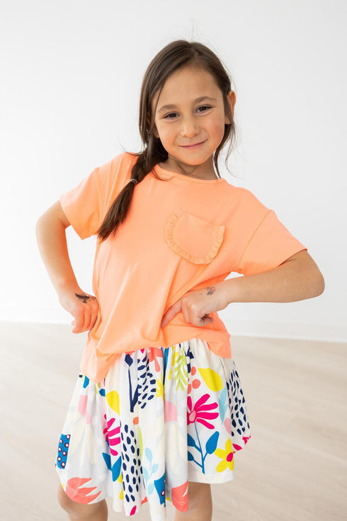 neon-coral-ruffle-pocket-tee Mila &  Rose - Sophia's Style--2T--3
